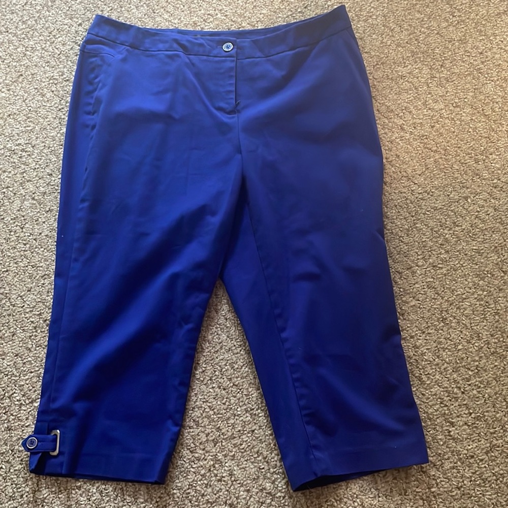 Electric blue capri pants